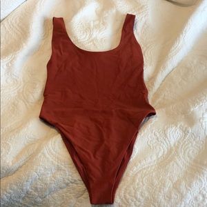 Aerie Swim One Piece in Henna